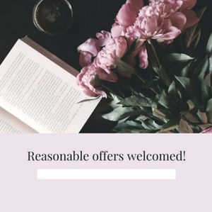 Reasonable offers welcome